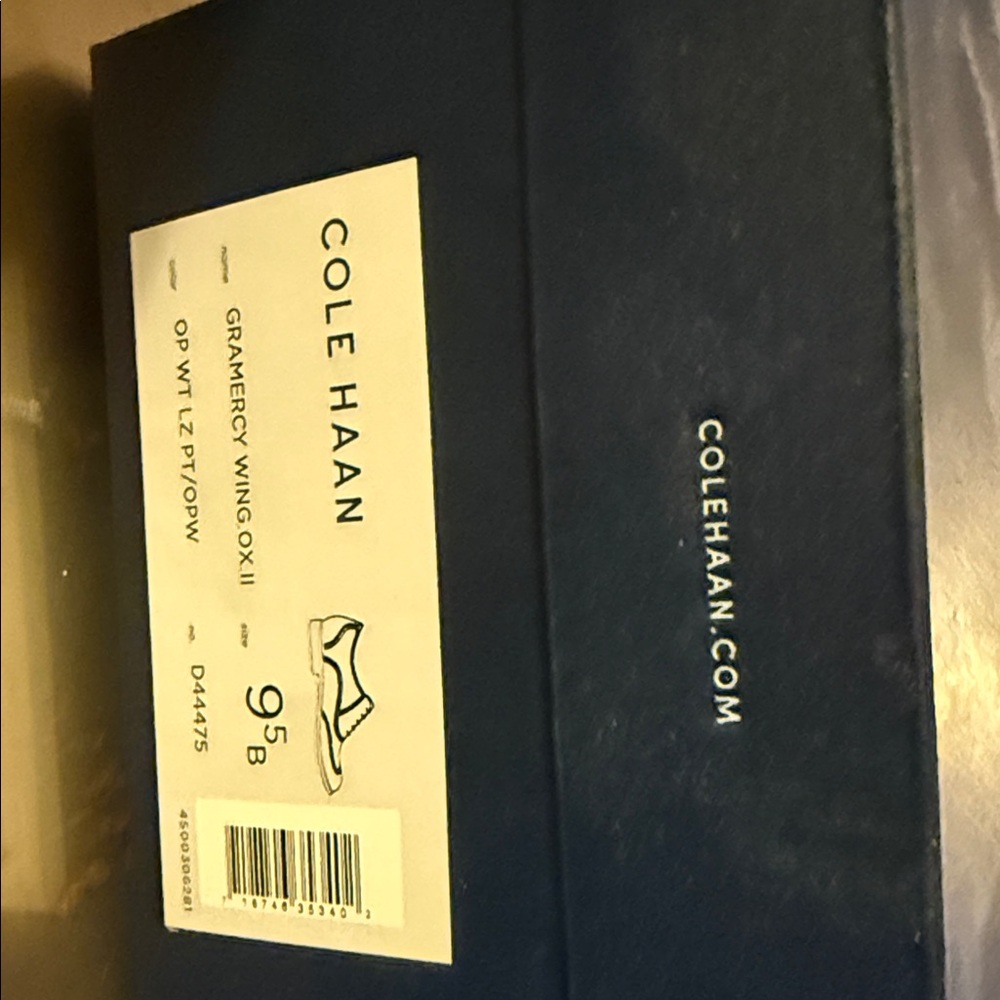 Cole Haan White Woven Leather Wingtip Oxfords - Picture 5 of 5